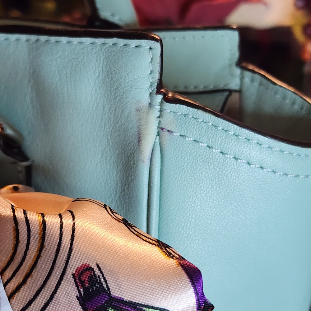 Coach Legacy Mini Tanner In Mint - Tassel Charm And Scarf - Picture 5 of 15